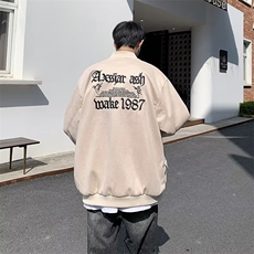 麂皮绒刺绣冬季加棉麂皮绒棉服MA1棒球服男哥特高街风外套JY152，男装夹克，星座1116A-1（原606A）