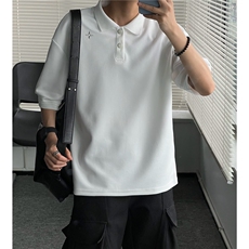 主推2025网眼珠地棉POLO衫夏季刺绣短袖翻领半袖上衣恤衫S420特38，男装Polo衫，电商A233-1