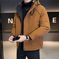 M-4XLB3533725P235黄色连帽羽绒男士冲锋衣【308】，男装夹克，电商B353
