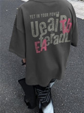 重磅美式高街印花纯棉大码宽松休闲短袖T恤T2529-P25控38，男装T恤，电商B219A