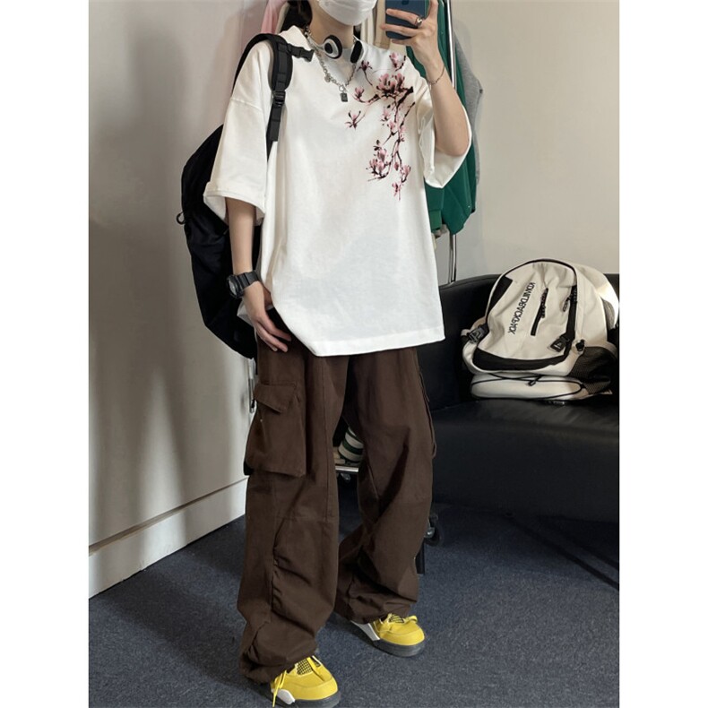 抖音品质直播得物风新中式印花短袖T恤dcm296-特批20控38,男装T恤,星座605(原A050)