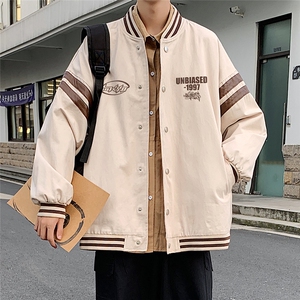 2026秋款夹克拼色棒球服男港风外套潮男 G6293  P65控75图片