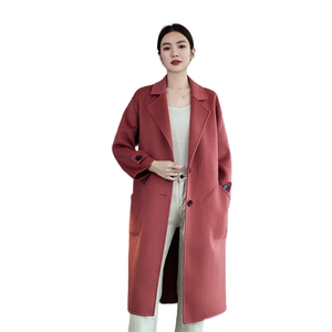 时尚百搭女士双面呢大衣羊毛显瘦修身气质优雅图片