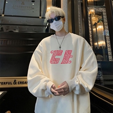 ！圆领卫衣男装港风长袖T恤男外套男WY262-特P23，男装T恤，电商B367