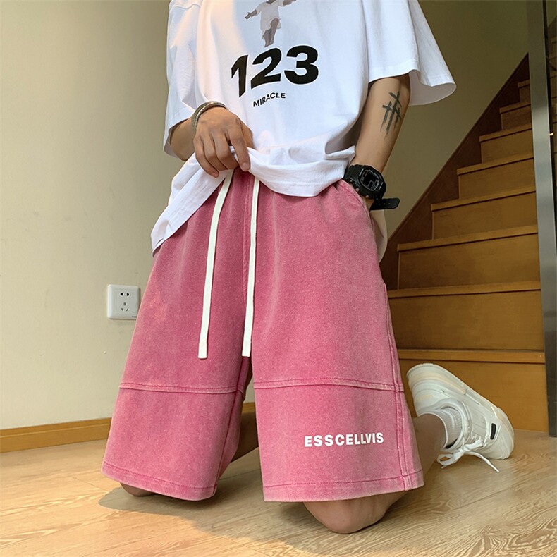 港风重磅320G纯水洗做旧休闲裤卫裤A014-DY2325-P45控58,男装休闲裤,电商A014