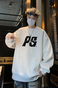 华夫格！华夫格上衣男圆领华夫格卫衣男大码长袖t恤男HY214-特P23图片