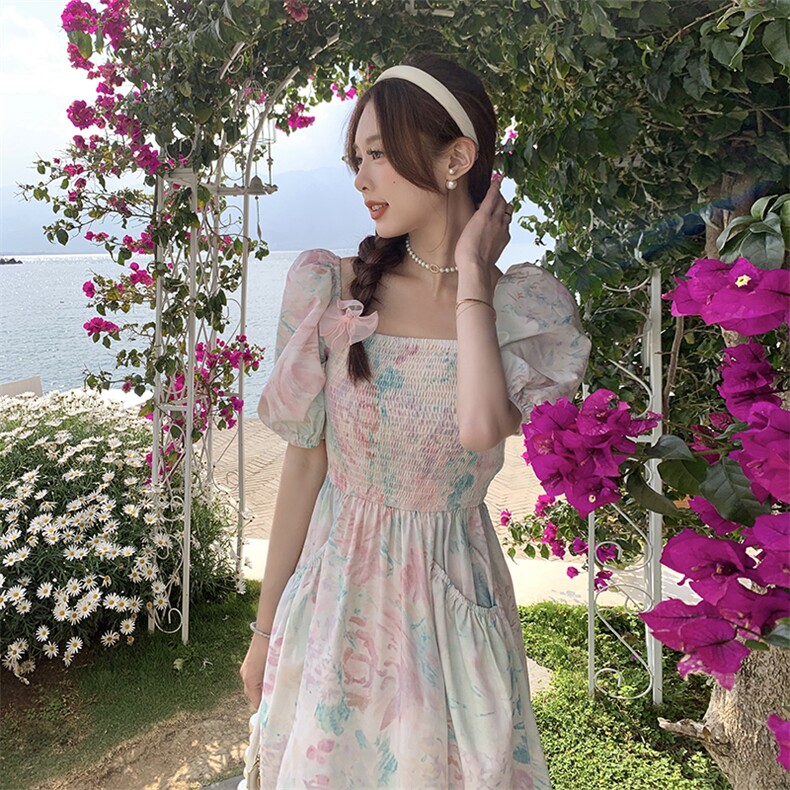 【新款现货】小清新花朵裙088-2368P115K168,女装连衣裙,2C088