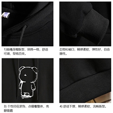 WY2339-P35加绒款-P40纯棉连帽卫衣男大码运动帽衫宽松薄砖墙，男装卫衣，电商A040A