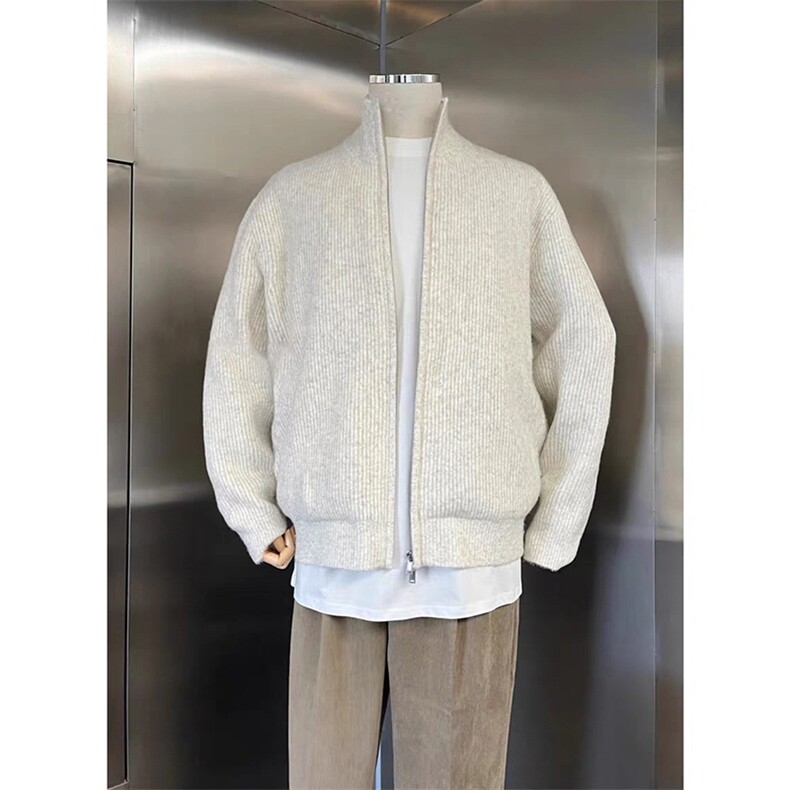 【网图慎用】复古cleanfit开衫毛衣情侣针织衫5Q3070-TP65128,男装针织衫/毛衣,电商A102