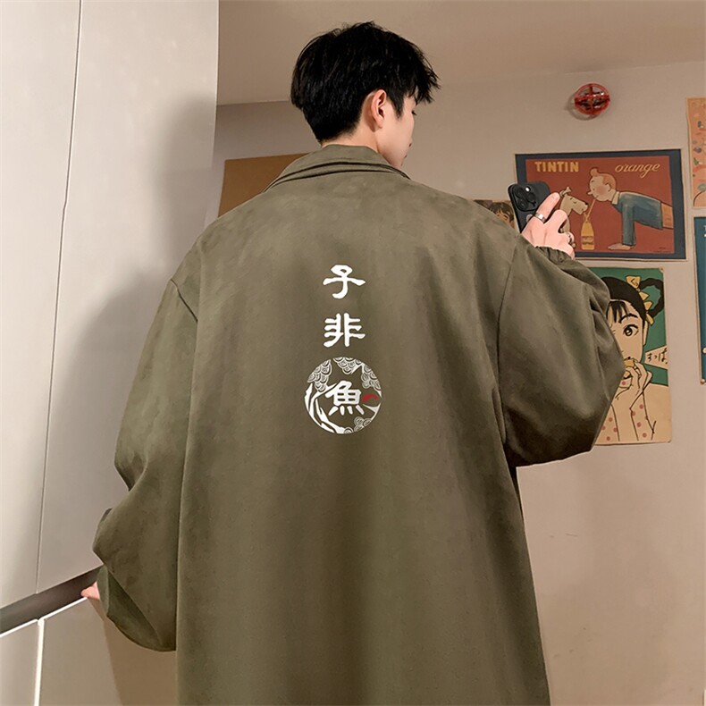 麂皮绒夹克男大码立领褂子外套JK85070-P68加绒款-P78,男装夹克,电商A040
