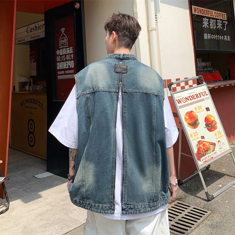 港风潮中性风牛仔马甲背心228-1-1509-P70,男装背心/马甲,星座228-1