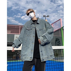 美式vibe牛仔夹克男式秋冬ins潮牌工装外套港风复古上衣WN155，男装夹克，星座1116A-1（原606A）