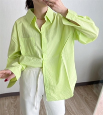 春装，糖果色衬衫，女装衬衫，简单小珍
