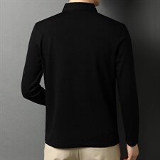 QLM55180男式秋季服装新款长袖T恤青年翻领四季打底体恤P95，男装T恤，电商B360