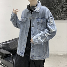 JK629-P70-限价98现货牛仔夹克外套大码，男装夹克，星座116
