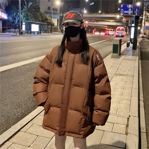 情侣装冬装 港风pu软皮刺绣棉服 棉衣休闲加厚外套男 G1108 P128图片