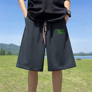 新款直播抖音得物品质菠萝格运动男休闲短裤K033P30图片