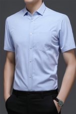 AD22107钱塘2020-3夏季男士商务休闲精品方格短袖衬衣P60，男装衬衫，钱塘207-3