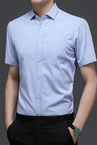AD22107钱塘2020-3夏季男士商务休闲精品方格短袖衬衣P60图片
