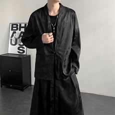 2025秋装新款加厚龙纹夹克开衫外套唐装汉服潮流2512-P50，男装夹克，电商A057