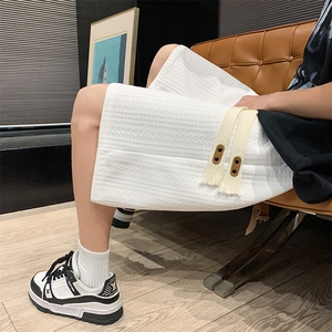 K9047/P30夏季百搭舒适短裤男中裤宽松潮男新款提花个性五分裤子图片