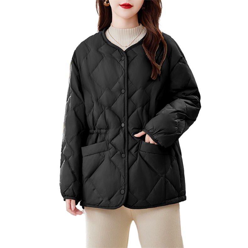 2024冬季新款时尚潮流女装轻薄羽绒服修身显瘦保暖外套,女装羽绒服,姿萝菲