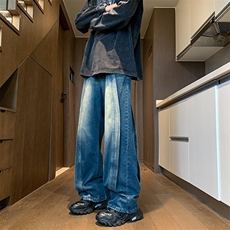 美式高街牛仔裤男女潮牌个性显高休闲裤N3004/P50，男装牛仔裤，电商D202-1