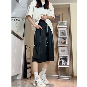 仿天丝牛仔高级感冰丝垂感休闲裤夏季新款潮牌七分裤男2562特批31图片