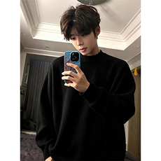【005】圆领毛衣男款加绒厚打底针织衫重磅毛线衣A079-MY525-P49，男装T恤，电商A079