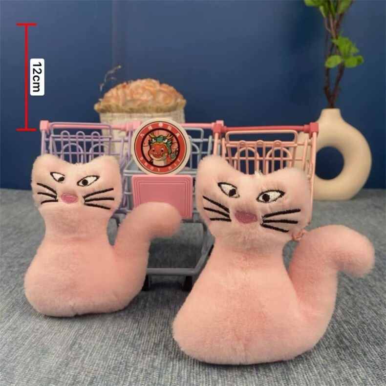 3寸粉色猫（百个起售），喜乐毛绒制造工厂