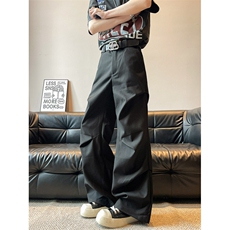 美式褶皱设计感休闲裤潮牌宽松垂感长裤，男装休闲裤，星座410-6（原星座1304-1）