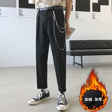2021秋冬双褶垂感西裤男宽松潮流小脚直筒裤子休闲裤，男装休闲裤，星座1311（原A202）