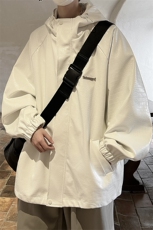 1港风连帽大码大皂风夹克男鳄鱼纹皮衣冲锋衣夹克JK8744P90控128，男装夹克，星座226-2