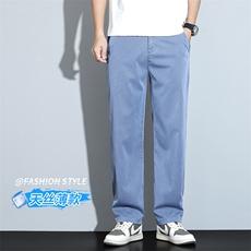 夏季男士宽松休闲裤薄款清凉冰丝感仿牛仔裤1046-P45四季有货，男装牛仔裤，星座224-1