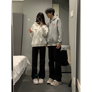 抖音得物二开现货供应 春装重磅美式高街宽松连帽卫衣 DL3001图片