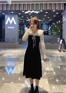 新款 拼接连衣裙,女装连衣裙,沐依惜(2F)