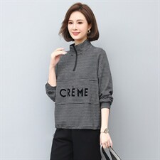 2022秋款条纹时尚休闲卫衣显瘦百搭长袖上衣，女装卫衣/绒衫，鑫鑫格