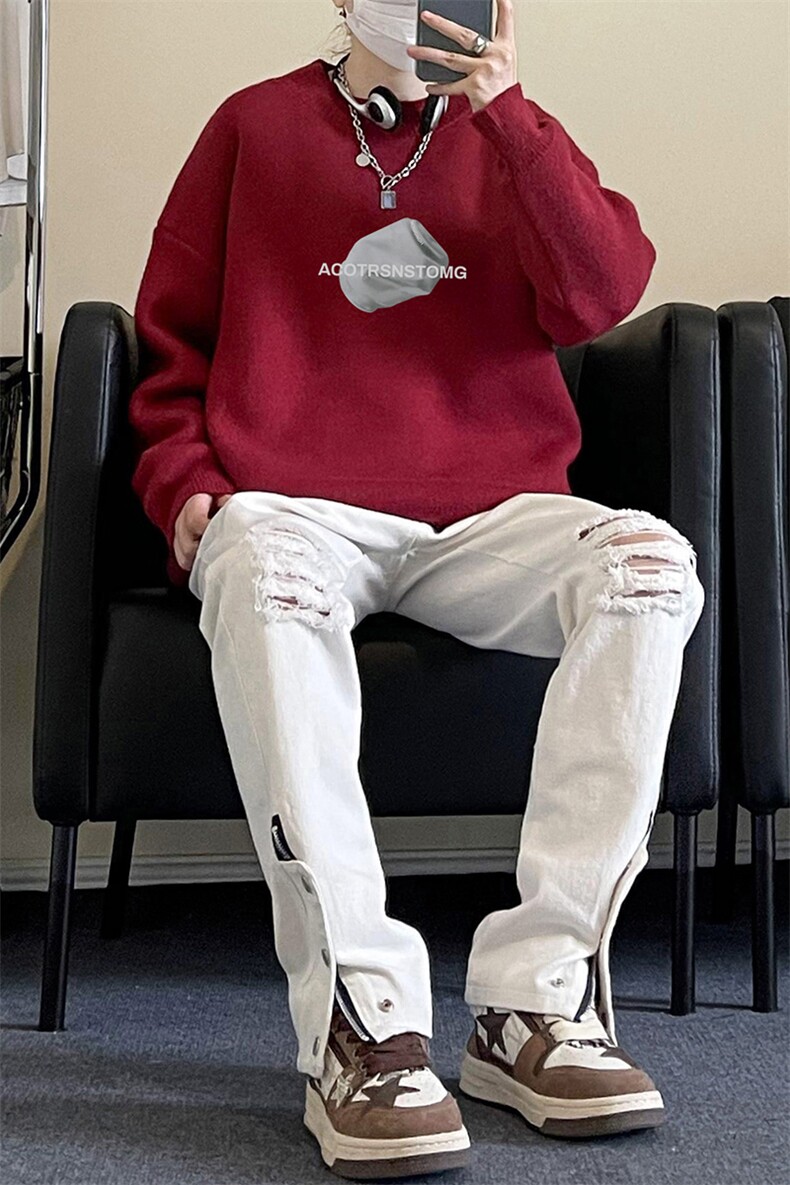 高质量！秋冬季半高领毛衣男加绒加厚线衣男针织衫男MY239-特p38,男装针织衫/毛衣,电商B367