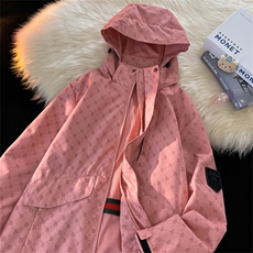 春秋新款连帽工装夹克冲锋衣港风简约宽松大码外套JK88888-P40，男装夹克，电商A128