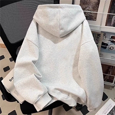 秋季重磅400克足全棉一粒扣子连帽卫衣外套RH111-P45，男装卫衣，星座610B-1