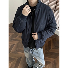 现货26春装美拉德立领飞行夹克纯色复古廓形高街棒球服外套，男装夹克，电商A486