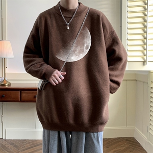 半高领毛衣男大码胖子针织衫毛线衣 M18426-P45 加绒款-P65图片