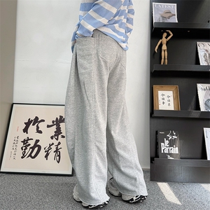 CK08/P78控108秋季新款中性风百搭舒适抽绳阔腿卫裤男女可穿图首图片