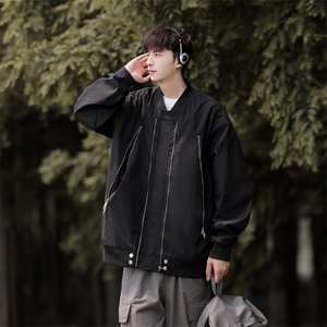新款港风外景个性棒球服宽松二开夹克男DSA157B-J220-P80图片