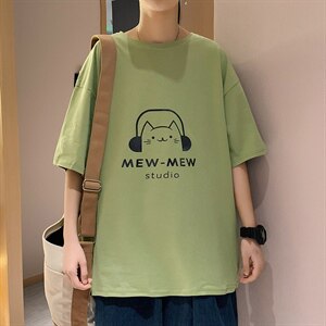 ！2021春夏新款潮牌纯棉男士短袖T恤学生半袖体恤衫T2116P25图片