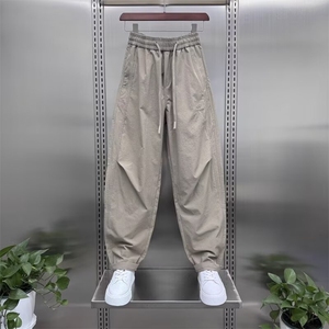 休闲裤男春夏季薄款2025新款户外速干弯刀长裤青年宽松百搭运动裤图片