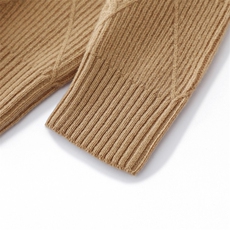 时尚男士舒适加厚菱形提花2025年，男装羊绒套衫，祥特羊绒