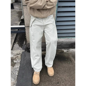 新款美式复古弯刀直筒牛仔裤男士时尚百搭宽松休闲裤AD806-P52,青少年牛仔裤搭配鞋子图片