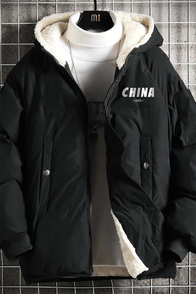 加厚加绒连帽衣男大码服男面包服男MY16248-P100网格挂拍,男装棉衣,电商A040A