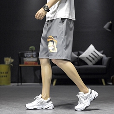 1港风休闲大码M-5XL运动5分裤原宿潮流五分裤男中裤7166P25控38，男装牛仔裤，星座226-2